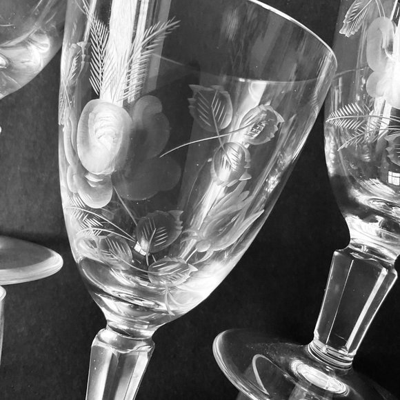 VINTAGE ROSENTHAL Cordial Glasses Set of 5 EUC - Picture 5 of 9